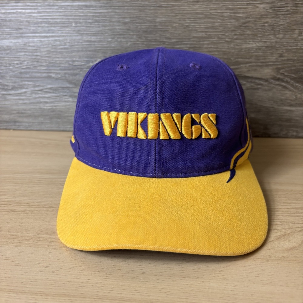 Vintage Minnesota Vikings Hat Cap Strap Back NFL Football Retro Mens 90s